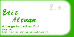 edit altman business card